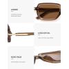 imageSOJOS Retro Polarized Rectangle 70s Sunglasses for Women MenTrendy Hexagon 80s 90s Shades SJ2625Brown Frame Brown Lens