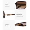 imageSOJOS Retro Polarized Rectangle 70s Sunglasses for Women MenTrendy Hexagon 80s 90s Shades SJ2625Tortoise Frame Brown Grading Lens