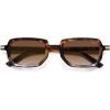 imageSOJOS Retro Polarized Rectangle 70s Sunglasses for Women MenTrendy Hexagon 80s 90s Shades SJ2625Tortoise Frame Brown Grading Lens