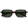 imageSOJOS Retro Polarized Rectangle 70s Sunglasses for Women MenTrendy Hexagon 80s 90s Shades SJ2625Tortoise Frame Green Lens
