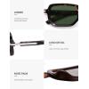 imageSOJOS Retro Polarized Rectangle 70s Sunglasses for Women MenTrendy Hexagon 80s 90s Shades SJ2625Tortoise Frame Green Lens