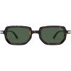 imageSOJOS Retro Polarized Rectangle 70s Sunglasses for Women MenTrendy Hexagon 80s 90s Shades SJ2625Tortoise Frame Green Lens