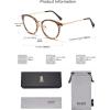 imageSOJOS Retro Round TR90 Blue Light Reading Glasses Womens Mens Readers Computer Glasses Eyewear Frame SJ9001C1 Bright Leopard Frame