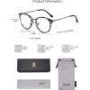 imageSOJOS Retro Round TR90 Blue Light Reading Glasses Womens Mens Readers Computer Glasses Eyewear Frame SJ9001C10 Grey Tortoise Frame