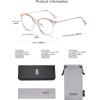 imageSOJOS Retro Round TR90 Blue Light Reading Glasses Womens Mens Readers Computer Glasses Eyewear Frame SJ9001C4 Clear Pink Frame