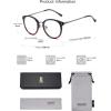 imageSOJOS Retro Round TR90 Blue Light Reading Glasses Womens Mens Readers Computer Glasses Eyewear Frame SJ9001C6 Blacktortoise Frame