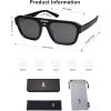 imageSOJOS Retro Small Square Polarized Aviator Sunglasses for Women Men Trendy Rectangle Teenager Sunnies SJ2271BlackGrey