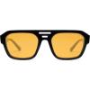 imageSOJOS Retro Small Square Polarized Aviator Sunglasses for Women Men Trendy Rectangle Teenager Sunnies SJ2271BlackYellow