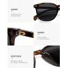 imageSOJOS Small Rounded Square Polarized Sunglasses for Women Men Vintage Style UV400 Lens SJ2637Amber TortoiseGrey