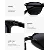 imageSOJOS Small Rounded Square Polarized Sunglasses for Women Men Vintage Style UV400 Lens SJ2637BlackGrey