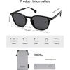 imageSOJOS Small Rounded Square Polarized Sunglasses for Women Men Vintage Style UV400 Lens SJ2637BlackGrey