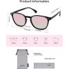 imageSOJOS Small Rounded Square Polarized Sunglasses for Women Men Vintage Style UV400 Lens SJ2637BlackPink