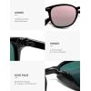 imageSOJOS Small Rounded Square Polarized Sunglasses for Women Men Vintage Style UV400 Lens SJ2637BlackPink