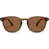 imageSOJOS Small Rounded Square Polarized Sunglasses for Women Men Vintage Style UV400 Lens SJ2637BrownBrown