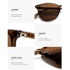imageSOJOS Small Rounded Square Polarized Sunglasses for Women Men Vintage Style UV400 Lens SJ2637BrownBrown