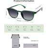 imageSOJOS Small Rounded Square Polarized Sunglasses for Women Men Vintage Style UV400 Lens SJ2637GreenGradient Grey