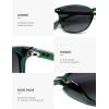 imageSOJOS Small Rounded Square Polarized Sunglasses for Women Men Vintage Style UV400 Lens SJ2637GreenGradient Grey