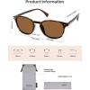 imageSOJOS Small Rounded Square Polarized Sunglasses for Women Men Vintage Style UV400 Lens SJ2637TortoiseBrown