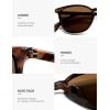 imageSOJOS Small Rounded Square Polarized Sunglasses for Women Men Vintage Style UV400 Lens SJ2637TortoiseBrown