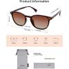 imageSOJOS Small Rounded Square Polarized Sunglasses for Women Men Vintage Style UV400 Lens SJ2637TortoiseGradient Brown