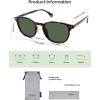 imageSOJOS Small Rounded Square Polarized Sunglasses for Women Men Vintage Style UV400 Lens SJ2637TortoiseGreen