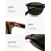 imageSOJOS Small Rounded Square Polarized Sunglasses for Women Men Vintage Style UV400 Lens SJ2637TortoiseGreen