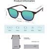 imageSOJOS Small Rounded Square Polarized Sunglasses for Women Men Vintage Style UV400 Lens SJ2637TortoiseGreenish Blue