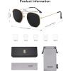 imageSOJOS Small Square Polarized Sunglasses for Men and Women Polygon Mirrored Lens SJ1072 GoldGrey
