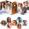 imageSOJOS Small Square Polarized Sunglasses for Men and Women Polygon Mirrored Lens SJ1072 GoldGrey
