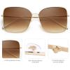 imageSOJOS Trendy Square Oversized Sunglasses Womens Mens UV400 Big Large Designer Shades SJ1082GoldBrown