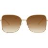 imageSOJOS Trendy Square Oversized Sunglasses Womens Mens UV400 Big Large Designer Shades SJ1082GoldGradient Brown