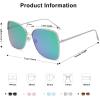 imageSOJOS Trendy Square Oversized Sunglasses Womens Mens UV400 Big Large Designer Shades SJ1082SilverGreen