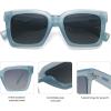 imageSOJOS Trendy Square Polarized Sunglasses for Womens MensRetro Plastic Frame Shades Designer Inspired Sun Glasses SJ2306Blue