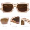 imageSOJOS Trendy Square Polarized Sunglasses for Womens MensRetro Plastic Frame Shades Designer Inspired Sun Glasses SJ2306Crystal Brown