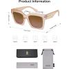 imageSOJOS Trendy Square Polarized Sunglasses for Womens MensRetro Plastic Frame Shades Designer Inspired Sun Glasses SJ2306Crystal Brown