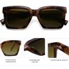 imageSOJOS Trendy Square Polarized Sunglasses for Womens MensRetro Plastic Frame Shades Designer Inspired Sun Glasses SJ2306Demi