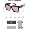imageSOJOS Trendy Square Polarized Sunglasses for Womens MensRetro Plastic Frame Shades Designer Inspired Sun Glasses SJ2306Pink