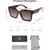 imageSOJOS Trendy Square Polarized Sunglasses for Womens MensRetro Plastic Frame Shades Designer Inspired Sun Glasses SJ2306Tortoise