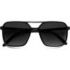 imageSOJOS Trendy Vintage Aviator Square Sunglasses For Womens Mens Retro 70s UV400 Women Sun Glasses SJ2327BlackGrey Grading