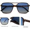 imageSOJOS Trendy Vintage Aviator Square Sunglasses For Womens Mens Retro 70s UV400 Women Sun Glasses SJ2327TortoiseBlue Grading