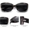 imageSOJOS Vintage Square Sunglasses for Women Polarized UV Protection Havana Frame SJ2111Black TortoiseGrey