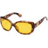 imageSOJOS Vintage Square Sunglasses for Women Polarized UV Protection Havana Frame SJ2111Brown TortoiseNight Vision