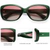 imageSOJOS Vintage Square Sunglasses for Women Polarized UV Protection Havana Frame SJ2111C12green Frame With Pink Grading Lens