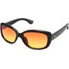 imageSOJOS Vintage Square Sunglasses for Women Polarized UV Protection Havana Frame SJ2111C14black FrameOrange Yellow Lens