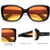 imageSOJOS Vintage Square Sunglasses for Women Polarized UV Protection Havana Frame SJ2111C14black FrameOrange Yellow Lens