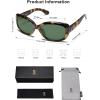 imageSOJOS Vintage Square Sunglasses for Women Polarized UV Protection Havana Frame SJ2111Green TortoiseGreen