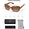 imageSOJOS Vintage Square Sunglasses for Women Polarized UV Protection Havana Frame SJ2111TortoiseGradient Brown