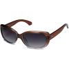 imageSOJOS Vintage Square Sunglasses for Women Polarized UV Protection Havana Frame SJ2111Transparent Brown PurpleGradien Grey