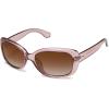 imageSOJOS Vintage Square Sunglasses for Women Polarized UV Protection Havana Frame SJ2111Transparent BrownGradient Brown