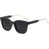imageSOJOS Classic Square Polarized Sunglasses Womens Mens Retro Trendy UV400 Sunnies SJ2050BlackDark Grey